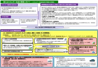 新たなエネルギー社会の構築に向けて　 ～エネルギーの地産地消の取組みを推進～