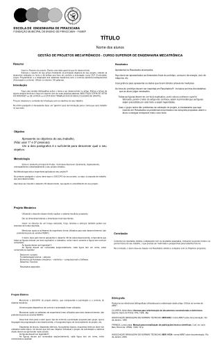 Resumo 	Inserir o Resumo do projeto. Dando uma visão geral do que foi desenvolvido.