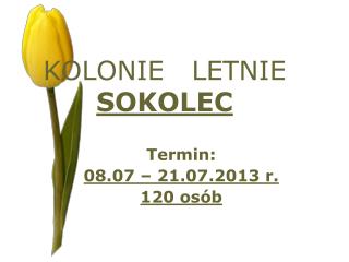 KOLONIE LETNIE SOKOLEC