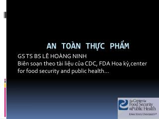 AN TOÀN THỰC PHẨM