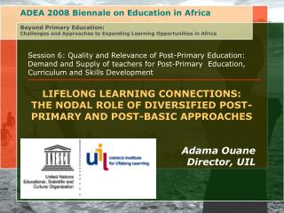 ADEA 2008 Biennale on Education in Africa Beyond Primary Education: