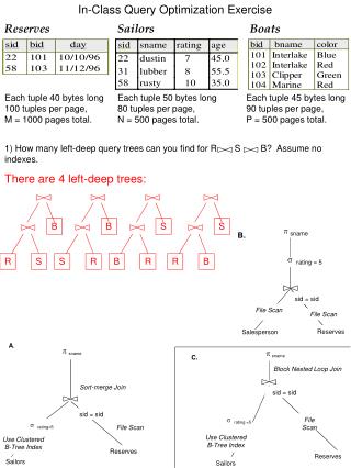 In-Class Query Optimization Exercise