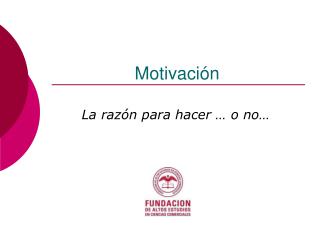 Motivación