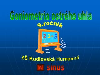 Goniometria ostrého uhla