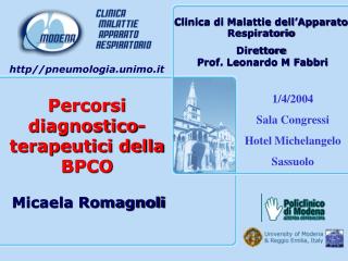 Percorsi diagnostico-terapeutici della BPCO