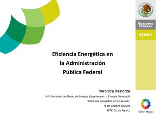 Eficiencia Energética en la Administración Pública Federal