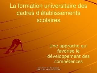 La formation universitaire des cadres d’établissements scolaires