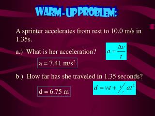 Warm - up Problem: