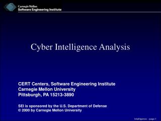 Cyber Intelligence Analysis