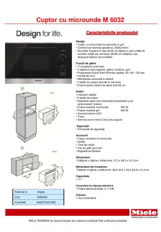 Cuptor cu microunde M 6032