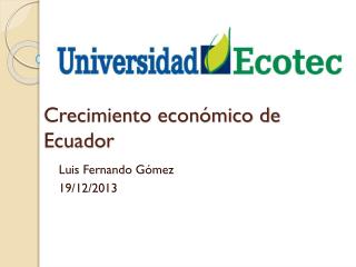 Crecimiento económico de Ecuador