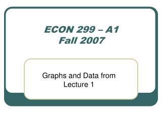 ECON 299 – A1 Fall 2007