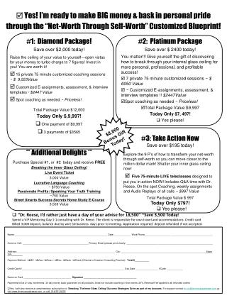 #1: Diamond Package! Save over $2,000 today!