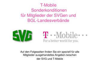 T-Mobile Sonderkonditionen für Mitglieder der SVGen und BGL-Landesverbände
