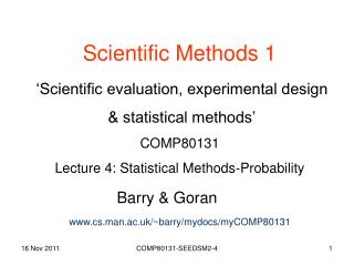 Scientific Methods 1