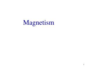 Magnetism