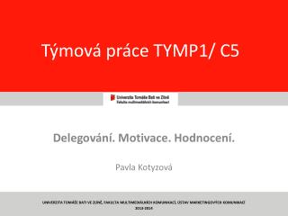 Týmová práce TYMP1/ C5