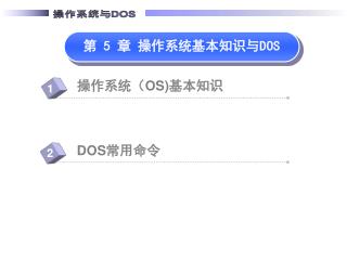 第 5 章 操作系统基本知识与 DOS