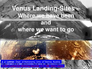 Venus Landing-Sites – Where we have been and where we want to go