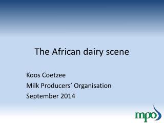 The African dairy scene