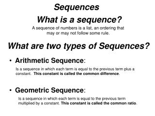 Sequences