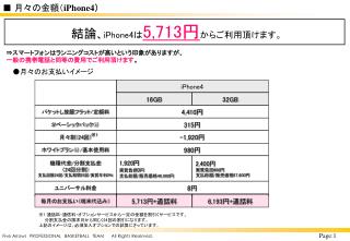 結論 、 iPhone4 は 5,713 円 からご利用頂けます。