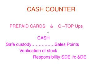 CASH COUNTER