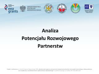Analiza Potencjału Rozwojowego Partnerst w