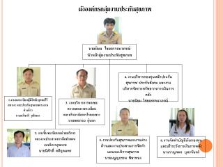 ผังองค์กรกลุ่มงานประกันสุขภาพ