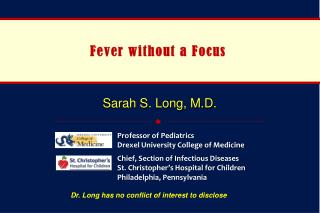Sarah S. Long, M.D.