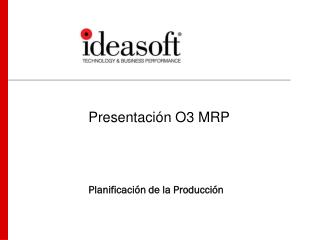 Presentación O3 MRP