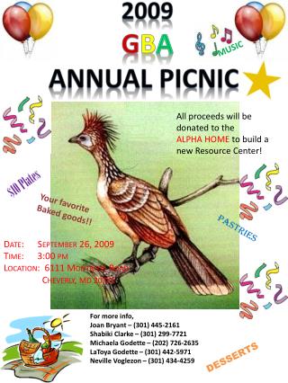 2009 G B A Annual Picnic