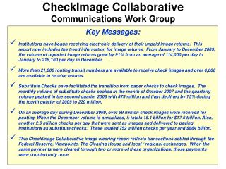 Key Messages: