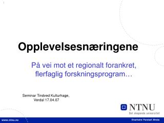 Opplevelsesnæringene