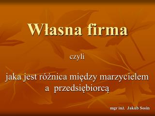 Własna firma