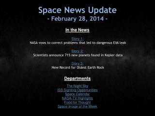Space News Update - February 28, 2014 -