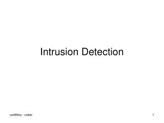 Intrusion Detection