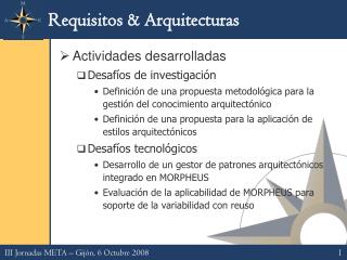 Requisitos &amp; Arquitecturas