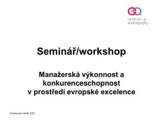 Seminář/workshop