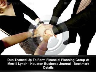 The Tyler Group - Duo Teamed Up To Form Financial Planning G