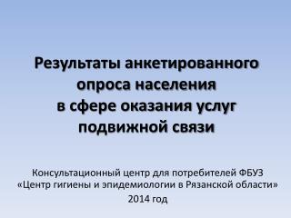 Результаты анкетированного опроса населения в сфере оказания услуг подвижной связи