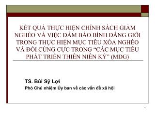 TS. Bùi Sỹ Lợi Phó Chủ nhiệm Ủy ban về các vấn đề xã hội