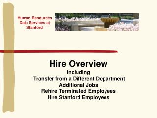 Human Resources Data Services at Stanford