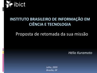 Instituto brasileiro de informação em ciência e tecnologia