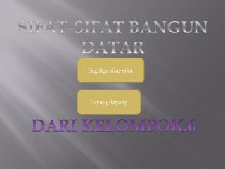 SIFAT-SIFAT BANGUN DATAR