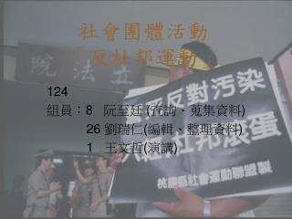 社會團體活動 「反杜邦運動」