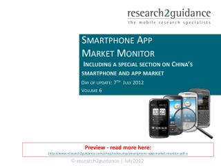 Smartphone App Market Monitor Vol. 6 (Q1 2012)