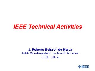 IEEE Technical Activities