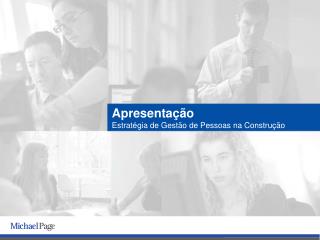 Apresentação Estratégia de Gestão de Pessoas na Construção