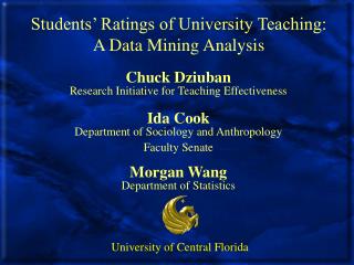Students’ Ratings of University Teaching: A Data Mining Analysis